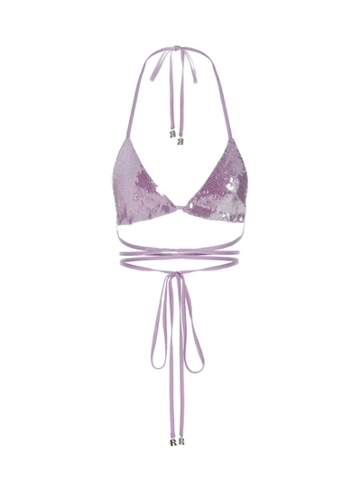 Rotate Birger Christensen Sequin Bra In Purple