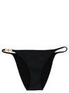 Versace Lycra Triangle Bikini Bottoms In Black