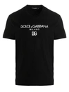 Dolce & Gabbana Jersey Round-neck T-shirt With Dg Milano Embroidery In Black
