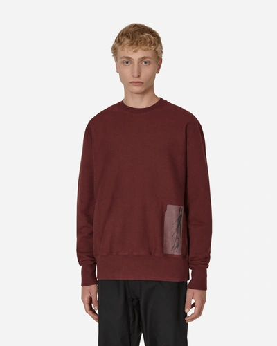 Gr10k Transcript Stoarage Unbrushed Crewneck Sweatshirt In Red