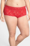 Hanky Panky Plus Size Signature Lace Boyshort In Red