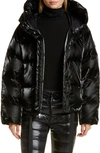 Holden Hooded Quilted Glossed-shell Down Jacket In Black