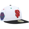 New Era Men's  White, Black San Francisco Giants 1984 Mlb All-star Game Primary Eye 59fifty Fitted Ha In White