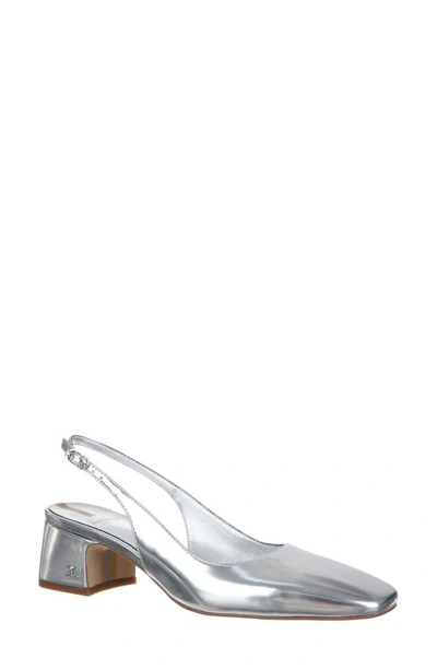 Sam Edelman Terra Slingback Pump In Soft Silver
