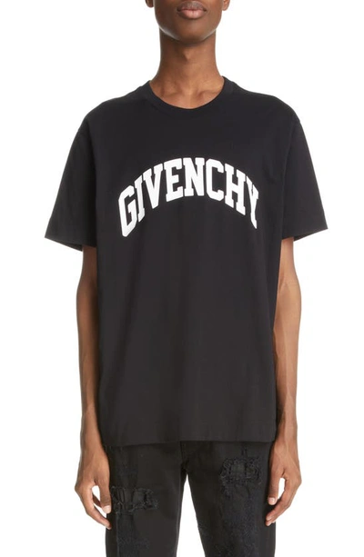 Givenchy Classic Fit Cotton Logo Graphic Tee In Black