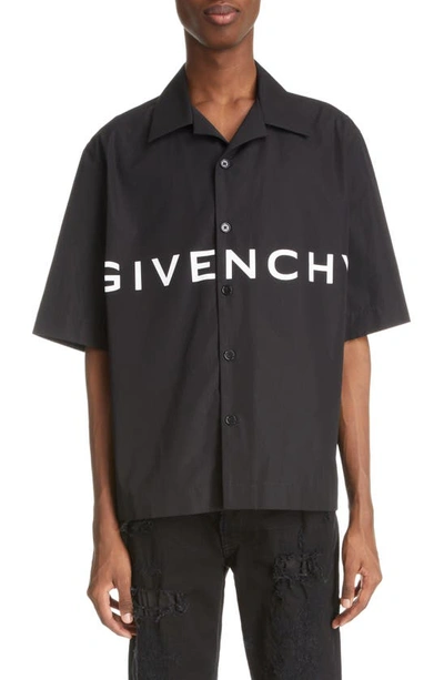 Givenchy Logo Man Shirt In Black