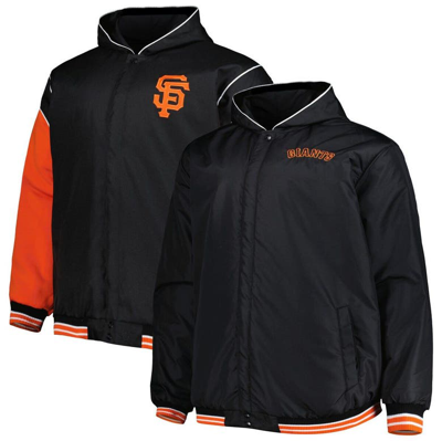 Jh Design Black San Francisco Giants Reversible Fleece Full-snap Hoodie Jacket