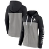 Fanatics Women's  Black, Gray Chicago White Sox Take The Field Colorblocked Hoodie Full-zip Jacket In Black