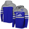 Mitchell & Ness Men's  Royal, Heathered Gray Indianapolis Colts Head Coach Pullover Hoodie In Royal