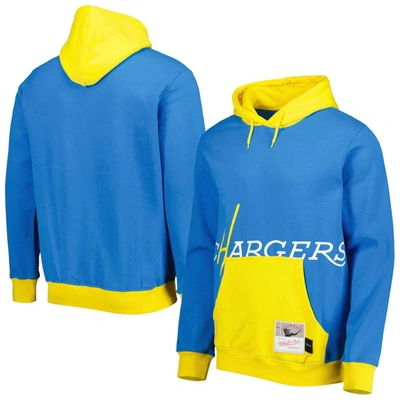 Mitchell & Ness Men's  Powder Blue Los Angeles Chargers Big Face 5.0 Pullover Hoodie