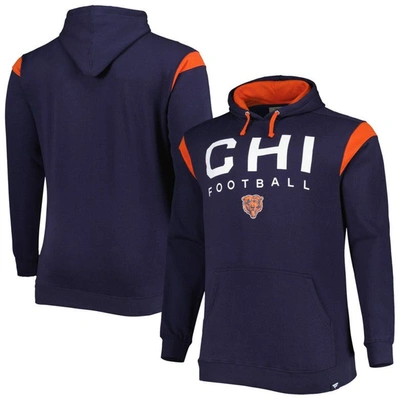 Fanatics Branded Navy Chicago Bears Big & Tall Call The Shots Pullover Hoodie