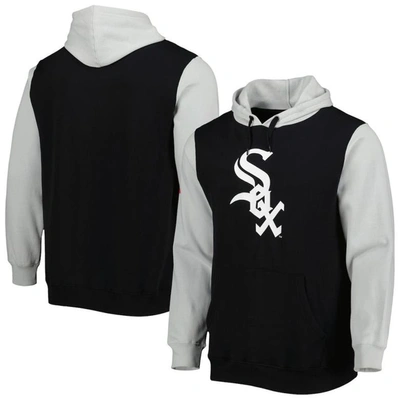 Stitches Men's  Black, Gray Chicago White Sox Team Pullover Hoodie In Black,gray