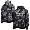 The Wild Collective Black Denver Broncos Camo Pullover Hoodie In Black