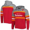 Mitchell & Ness Men's  Red, Heathered Gray Tampa Bay Buccaneers Head Coach Pullover Hoodie In Red