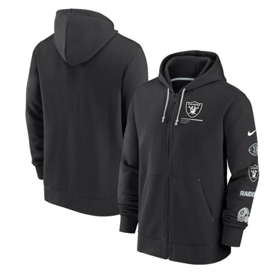 Nike Men's Team Surrey (nfl Las Vegas Raiders) Full-zip Hoodie In Black