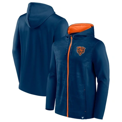 Fanatics Branded Navy Chicago Bears Ball Carrier Full-zip Hoodie