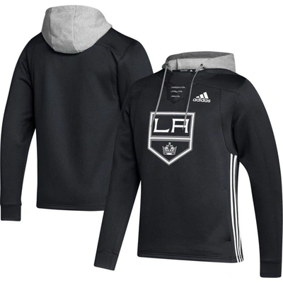 Adidas Originals Adidas Black Los Angeles Kings Skate Lace Primeblue Team Pullover Hoodie