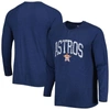 Concepts Sport Navy Houston Astros Inertia Raglan Long Sleeve Henley T-shirt In Navy