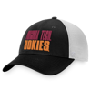 Top Of The World Men's  Black, White Virginia Tech Hokies Stockpile Trucker Snapback Hat In Black