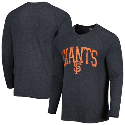 Concepts Sport Black San Francisco Giants Inertia Raglan Long Sleeve Henley T-shirt