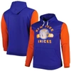 Fanatics Men's  Blue And Orange New York Knicks Big And Tall Bold Attack Pullover Hoodie In Blue