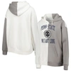 GAMEDAY COUTURE GAMEDAY COUTURE GRAY/WHITE PENN STATE NITTANY LIONS SPLIT PULLOVER HOODIE