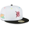 NEW ERA NEW ERA WHITE DETROIT TIGERS NEON EYE 59FIFTY FITTED HAT