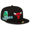 NEW ERA NEW ERA BLACK CHICAGO BULLS STATEVIEW 59FIFTY FITTED HAT