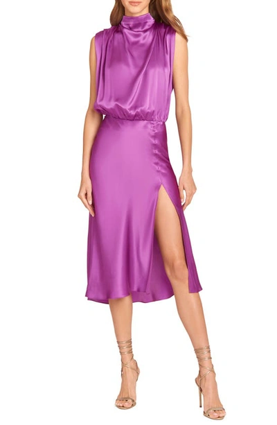 Amanda Uprichard Franny Silk Cocktail Dress In Purple