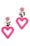 DEEPA GURNANI CANDI HEART DROP EARRINGS