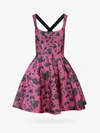 Philosophy Di Lorenzo Serafini Floral-printed Flared Sleeveless Mini Dress In Pink