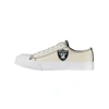 Foco Cream Las Vegas Raiders Low Top Canvas Shoes In Cream