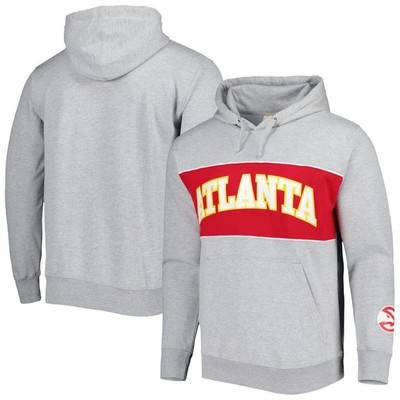 Fanatics Branded Heather Gray Atlanta Hawks Wordmark French Terry Pullover Hoodie