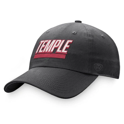 TOP OF THE WORLD TOP OF THE WORLD CHARCOAL TEMPLE OWLS SLICE ADJUSTABLE HAT