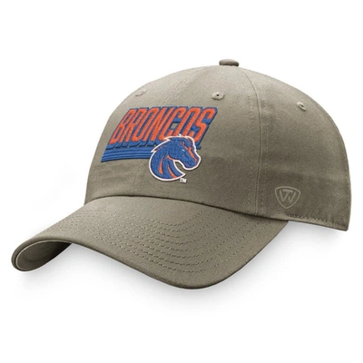 TOP OF THE WORLD TOP OF THE WORLD KHAKI BOISE STATE BRONCOS SLICE ADJUSTABLE HAT