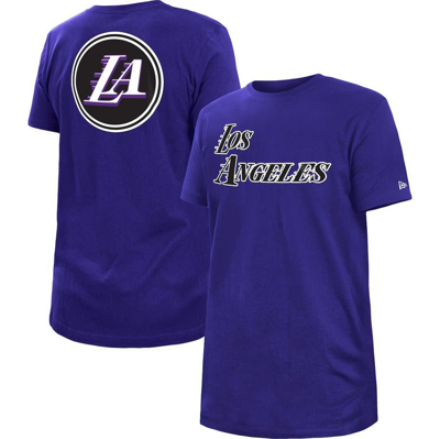 New Era Men's  Blue Los Angeles Lakers 2022/23 City Edition Big And Tall T-shirt