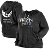New Era Heather Black Brooklyn Nets Plus Size 2022/23 City Edition Bi-blend Long Sleeve Hoodie T-shi In Heather Black