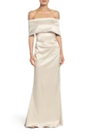 VINCE CAMUTO OFF THE SHOULDER GOWN,VC7M3444