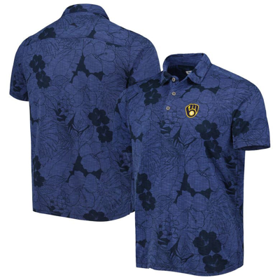 Tommy Bahama Navy Milwaukee Brewers Miramar Blooms Polo