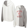 GAMEDAY COUTURE GAMEDAY COUTURE GRAY/WHITE INDIANA HOOSIERS SPLIT PULLOVER HOODIE