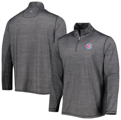 Tommy Bahama Charcoal Chicago Cubs Delray Islandzone Half-zip Top