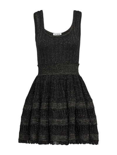 Alaïa Sleeveless Crinoline Minidress In Black