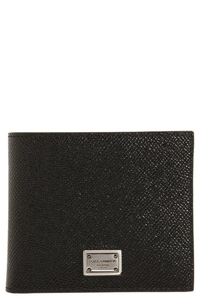 Dolce & Gabbana Logo Plaque Wallet In Black