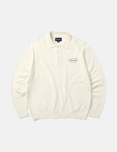 Thisisneverthat Off-white Shaggy Polo In Ivory