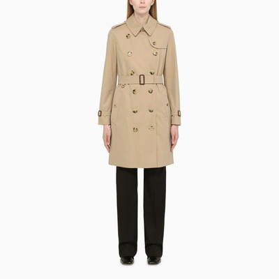 Burberry The Mid-length Kensington Heritage Trench Coat In Brown