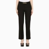 Valentino Crepe Couture Vlogo Chain Trousers In Black