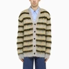 Marni Striped Mohair-blend Cardigan In Multicolor