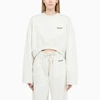 OFF-WHITE OFF-WHITE™ | WHITE CROPPED SWEATSHIRT WITH LOGO,OWBA069S23JER001/M_OFFW-0410_323-XS