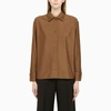 Max Mara Zuai Button-front Blouse In Brown