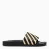 OFF-WHITE OFF-WHITE™ | BLACK/BEIGE DIAG SLIDE,OMIC011C99MAT002/M_OFFW-1061_600-44